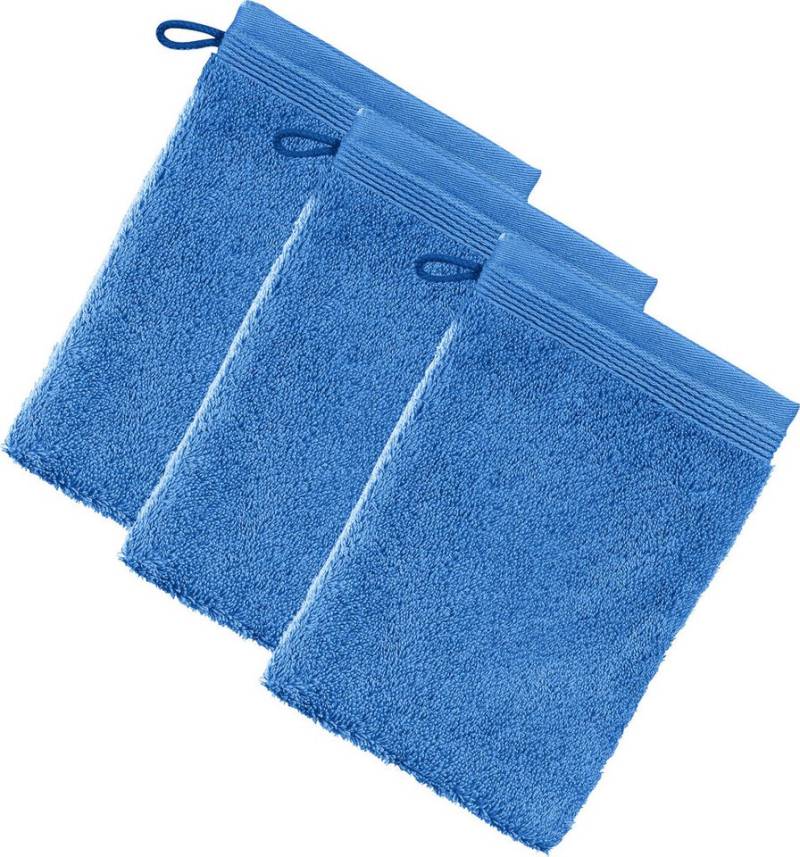 Möve Waschhandschuh Waschhandschuh "Superwuschel" 3er-Pack, Frottier, Walk-Frottier Uni von Möve