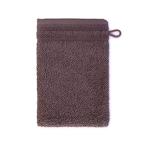möve Wellbeing Perlstruktur Waschhandschuh 20 x 15 cm aus 85% Bio-Baumwolle/15% Leinen, Lavender von Möve