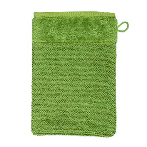 möve Bamboo Luxe Waschhandschuh 15 x 20 cm aus 60% Baumwolle / 40% Viskose aus Bambus-Zellstoff, peridot von Möve