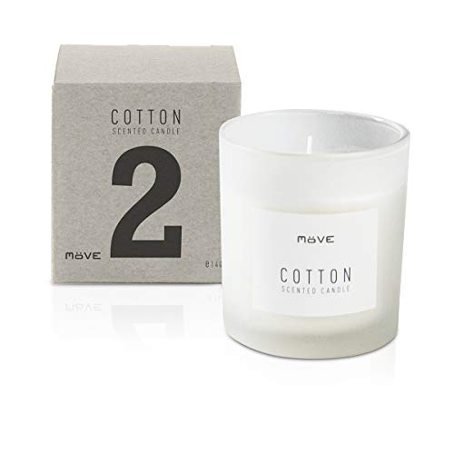 möve Essentials Duftkerze im Glas 140 g Brenndauer 35 Stunden, cotton von Möve