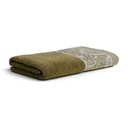 möve Ethno Doubleface mit Bordüre und Schlauchsaum Duschtuch 80 x 150 cm aus 100% Baumwolle, Olive möve Ethno Doubleface mit Bordüre und Schlauchsaum Duschtuch 80 x 150 cm aus 100% Baumwolle, Olive von Möve