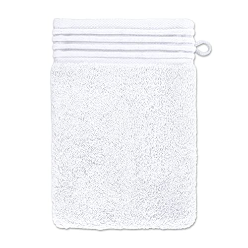 möve Loft Waschhandschuh 15 x 20 cm aus 100 Prozent Baumwolle (Spinair), snow von Möve