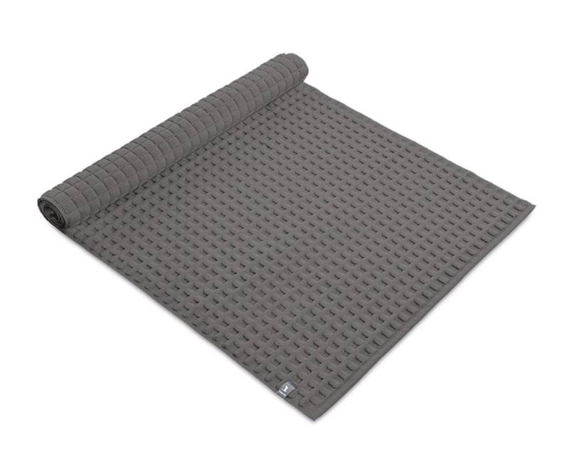 möve Piquée Badteppich Waffelstruktur 60x60cm granite von Möve