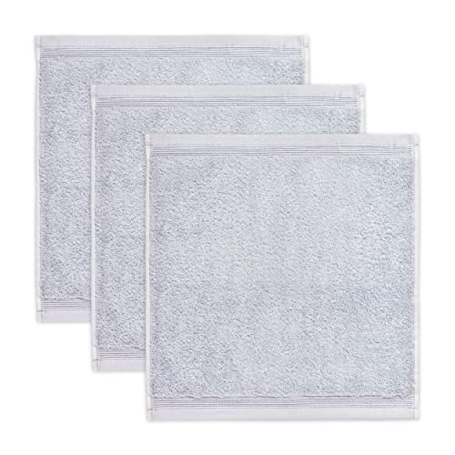 möve Superwuschel Seiftuch 30 x 30 cm aus 100% Baumwolle, silver 3er Set von Möve