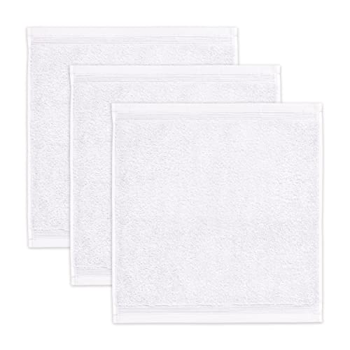 möve Superwuschel Seiftuch 30 x 30 cm aus 100% Baumwolle, snow 3er Set von Möve