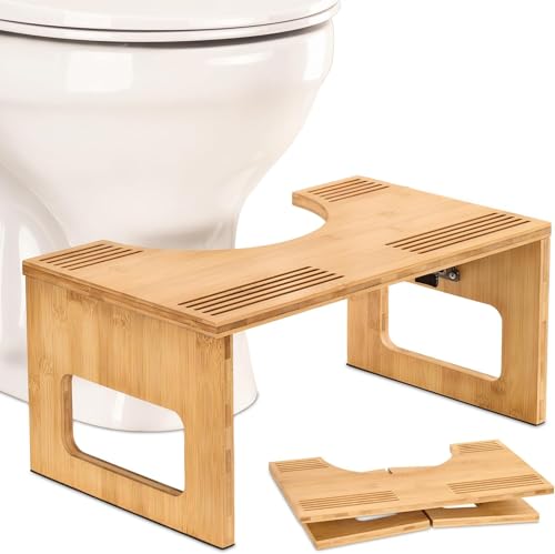 Toilettenhocker aus Bambus, Klappbar Toilettenhocker für Erwachsene, Rutschfester Squatty Potty Hocker, Ergonomischer Klohocker fürs Badezimmer, WC-Hocker für Hämorrhoiden Verstopfung Blähungen Toilettenhocker aus Bambus, Klappbar Toilettenhocker für Erwachsene, Rutschfester Squatty Potty Hocker, Ergonomischer Klohocker fürs Badezimmer, WC-Hocker für Hämorrhoiden Verstopfung Blähungen von Mofizarex