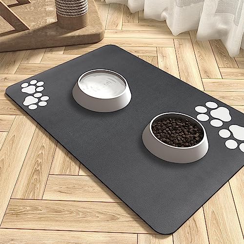 Napfunterlage Hund Katzen Futternapf Unterlage: 60 x 40 cm rutschfeste Hundenapf Unterlage Katzennapf Fressnapf Futtermatte - Saugfähige Schnelltrocknend Katzenmatte Futter Matte Katzenfutter Napfunterlage Hund Katzen Futternapf Unterlage: 60 x 40 cm rutschfeste Hundenapf Unterlage Katzennapf Fressnapf Futtermatte - Saugfähige Schnelltrocknend Katzenmatte Futter Matte Katzenfutter von Mofonky