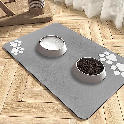 Napfunterlage Hund Katzen Futternapf Unterlage: 60 x 40 cm rutschfeste Hundenapf Unterlage Katzennapf Fressnapf Futtermatte - Saugfähige Schnelltrocknend Katzenmatte Futter Matte Katzenfutter Napfunterlage Hund Katzen Futternapf Unterlage: 60 x 40 cm rutschfeste Hundenapf Unterlage Katzennapf Fressnapf Futtermatte - Saugfähige Schnelltrocknend Katzenmatte Futter Matte Katzenfutter von Mofonky