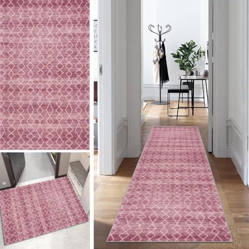 Abstrakt Rosa Läufer Flur Lang Küche Schlafzimmer rutschfest Waschbar 80x160cm Vintage Teppich Läufer Dauerhaft Läuferteppich KüchenLäufer Korridor Polyester Anpassbar Meterware Abstrakt Rosa Läufer Flur Lang Küche Schlafzimmer rutschfest Waschbar 80x160cm Vintage Teppich Läufer Dauerhaft Läuferteppich KüchenLäufer Korridor Polyester Anpassbar Meterware von Mogetal
