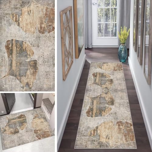 Blattmuster Läufer Teppich Lang Flur Läufer Küche rutschfest Waschbar 60x80cm Abstrakt Dauerhaft Läuferteppich TeppichLäufer KüchenLäufer Korridor Polyester Anpassbar Meterware Blattmuster Läufer Teppich Lang Flur Läufer Küche rutschfest Waschbar 60x80cm Abstrakt Dauerhaft Läuferteppich TeppichLäufer KüchenLäufer Korridor Polyester Anpassbar Meterware von Mogetal