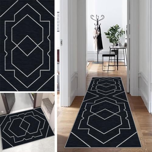 Blau Abstrakt Teppich Läufer Flur Lang Kücheläufer Schlafzimmer Modern Geometrisch Teppich Läufer rutschfest Waschbar 110x300cm Dauerhaft Läuferteppich Flurläufer Korridor Polyester Meterware Blau Abstrakt Teppich Läufer Flur Lang Kücheläufer Schlafzimmer Modern Geometrisch Teppich Läufer rutschfest Waschbar 110x300cm Dauerhaft Läuferteppich Flurläufer Korridor Polyester Meterware von Mogetal