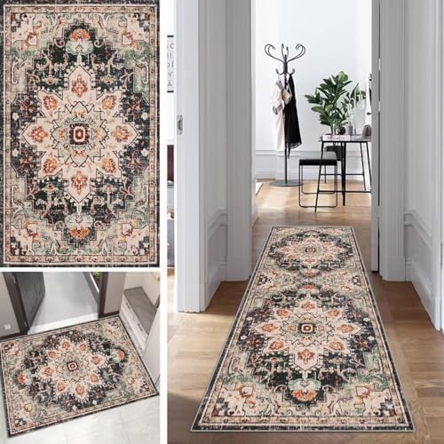 Boho Läufer Teppich Lang Vintage Klassisch Flur Läufer Abstrakte rutschfest Waschbar 40x120cm Modern Dauerhaft Läuferteppich TeppichLäufer Küchen Korridor Polyester Anpassbar Meterware Boho Läufer Teppich Lang Vintage Klassisch Flur Läufer Abstrakte rutschfest Waschbar 40x120cm Modern Dauerhaft Läuferteppich TeppichLäufer Küchen Korridor Polyester Anpassbar Meterware von Mogetal