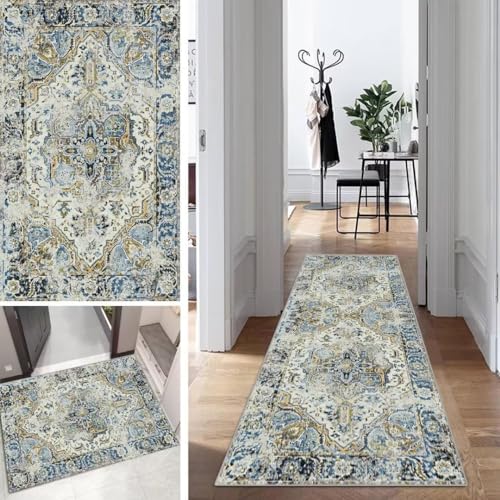Boho Läufer Teppich Lang Vintage Klassisch Flur Läufer Abstrakte rutschfest Waschbar 80x450cm Modern Dauerhaft Läuferteppich TeppichLäufer Küchen Korridor Polyester Anpassbar Meterware Boho Läufer Teppich Lang Vintage Klassisch Flur Läufer Abstrakte rutschfest Waschbar 80x450cm Modern Dauerhaft Läuferteppich TeppichLäufer Küchen Korridor Polyester Anpassbar Meterware von Mogetal