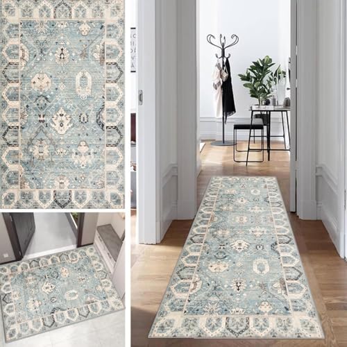 Boho Style Läufer Flur Lang Kücheläufer Schlafzimmer Klassisch Teppich Läufer rutschfest Waschbar 60x200cm Dauerhaft Läuferteppich Flurläufer Korridor Polyester Meterware Boho Style Läufer Flur Lang Kücheläufer Schlafzimmer Klassisch Teppich Läufer rutschfest Waschbar 60x200cm Dauerhaft Läuferteppich Flurläufer Korridor Polyester Meterware von Mogetal