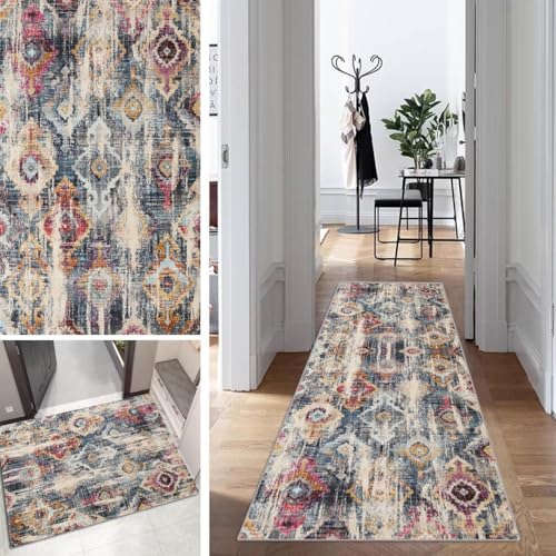 Boho Style Läufer Flur Lang Kücheläufer Schlafzimmer Teppich Läufer rutschfest Waschbar 40x80cm Dauerhaft Läuferteppich Flurläufer Korridor Polyester Meterware Boho Style Läufer Flur Lang Kücheläufer Schlafzimmer Teppich Läufer rutschfest Waschbar 40x80cm Dauerhaft Läuferteppich Flurläufer Korridor Polyester Meterware von Mogetal