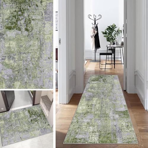 Bunt Teppich Läufer Flur Lang Kücheläufer Schlafzimmer Modern Abstrakt Teppich Läufer rutschfest Waschbar 100x180cm Dauerhaft Läuferteppich Flurläufer Korridor Polyester Meterware von Mogetal