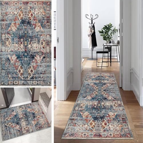 Klassisch Boho Läufer Flur Lang Küche Schlafzimmer rutschfest Waschbar 80x280cm Vintage Teppich Läufer Dauerhaft Läuferteppich KüchenLäufer Korridor Polyester Anpassbar Meterware Klassisch Boho Läufer Flur Lang Küche Schlafzimmer rutschfest Waschbar 80x280cm Vintage Teppich Läufer Dauerhaft Läuferteppich KüchenLäufer Korridor Polyester Anpassbar Meterware von Mogetal