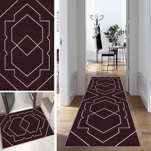 Lila Abstrakt Teppich Läufer Flur Lang Kücheläufer Schlafzimmer Modern Geometrisch Teppich Läufer rutschfest Waschbar 90x150cm Dauerhaft Läuferteppich Flurläufer Korridor Polyester Meterware Lila Abstrakt Teppich Läufer Flur Lang Kücheläufer Schlafzimmer Modern Geometrisch Teppich Läufer rutschfest Waschbar 90x150cm Dauerhaft Läuferteppich Flurläufer Korridor Polyester Meterware von Mogetal