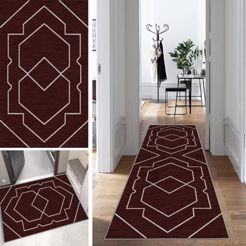 Rot Abstrakt Teppich Läufer Flur Lang Kücheläufer Schlafzimmer Modern Geometrisch Teppich Läufer rutschfest Waschbar 90x200cm Dauerhaft Läuferteppich Flurläufer Korridor Polyester Meterware Rot Abstrakt Teppich Läufer Flur Lang Kücheläufer Schlafzimmer Modern Geometrisch Teppich Läufer rutschfest Waschbar 90x200cm Dauerhaft Läuferteppich Flurläufer Korridor Polyester Meterware von Mogetal