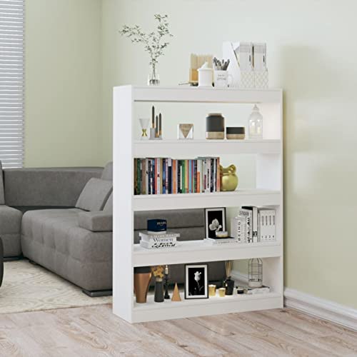 Mogou Bücherregal/Raumteiler, Bookshelf, Regalbrett, Book Shelf, Bücher Regal, Deko Regal Wohnzimmer, Standregal, Hochglanz-Weiß 100x30x135 cm Mogou Bücherregal/Raumteiler, Bookshelf, Regalbrett, Book Shelf, Bücher Regal, Deko Regal Wohnzimmer, Standregal, Hochglanz-Weiß 100x30x135 cm von Mogou