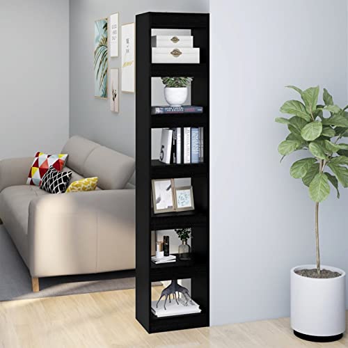 Mogou Bücherregal/Raumteiler, Bookshelf, Regalbrett, Book Shelf, Bücher Regal, Deko Regal Wohnzimmer, Standregal, Schwarz 40x30x198 cm Mogou Bücherregal/Raumteiler, Bookshelf, Regalbrett, Book Shelf, Bücher Regal, Deko Regal Wohnzimmer, Standregal, Schwarz 40x30x198 cm von Mogou