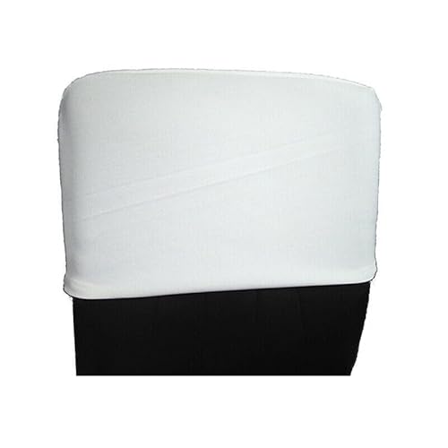 MoguGo Kopf Kissenbezug Rückenlehne Husse Stuhl Rückgehäuse Stuhl Rückenschutz (Weiß, 28x48cm) von MoguGo