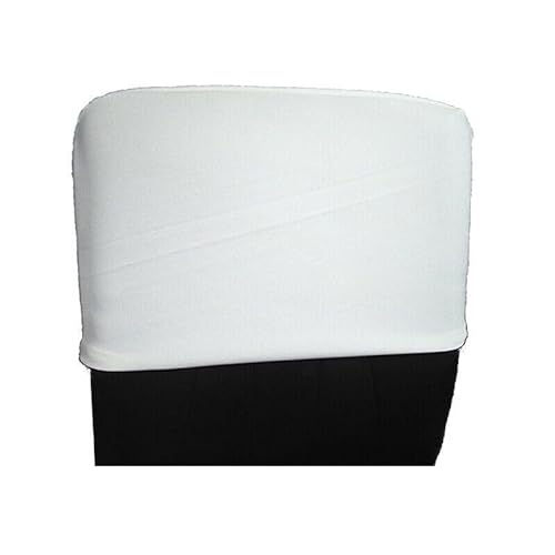 MoguGo Kopf Kissenbezug Rückenlehne Husse Stuhl Rückgehäuse Stuhl Rückenschutz (Weiß, 35x48cm) von MoguGo