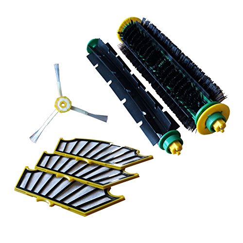 MohMus Premium Wartungskit Service-Kit geeignet für iRobot Roomba 500 Serie Staubsauger-Roboter | Bürsten-Set + 3 Filter + Seitenbürste | Staubsauger-Zubehör - Ersatzteile - Ersatzteil von MohMus