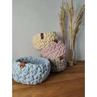 Häkelkorb Mit Jasminmuster von MohenaHandcraft