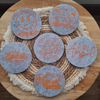 Filzuntersetzer| Accessoires| Geschenke| Aperol Spritz Liebhaber| Mädelsabend| Mitbringsel| Diy| Handmade| Spritz von Mohrtastisch