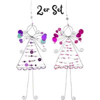 2Er Set 22cm Glücksfee Pink&lila #moimemehamburg von MoiMemeHamburg