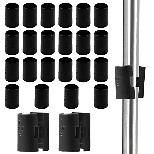 Moicstiy 50 Stück 2,5 cm Draht-Regalschloss-Clips, Kunststoff-Regal-Clips, Ersatz-Clips für Drahtregale, Pfosten, Holz, Metallstangen (25 Paar) von Moicstiy