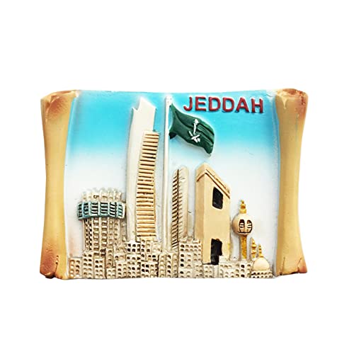 3D Jeddah Saudi-Arabien Kühlschrank Magnet Tourist Souvenir Kühlschrank Dekoration Magnetaufkleber Handbemalt Bastelkollektion von Moiilvcla