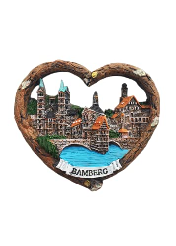 Bamberg Bayern Deutschland Kühlschrank Magnet Reise Souvenir Kühlschrank Dekoration 3D Magnetaufkleber Handbemalt Basteln von Moiilvcla