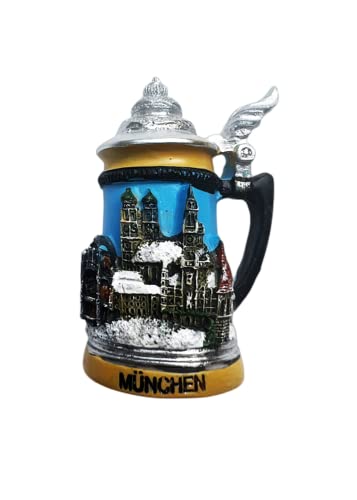 Bierkrug München Deutschland Kühlschrank Magnet Reise Souvenir Kühlschrank Dekoration 3D Magnetaufkleber Handbemalt Basteln von Moiilvcla