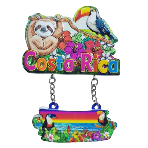 Costa Rica Kühlschrankmagnet, Reise-Souvenir, Kühlschrankdekoration, 3D-Magnetaufkleber, Basteln Costa Rica Kühlschrankmagnet, Reise-Souvenir, Kühlschrankdekoration, 3D-Magnetaufkleber, Basteln von Moiilvcla