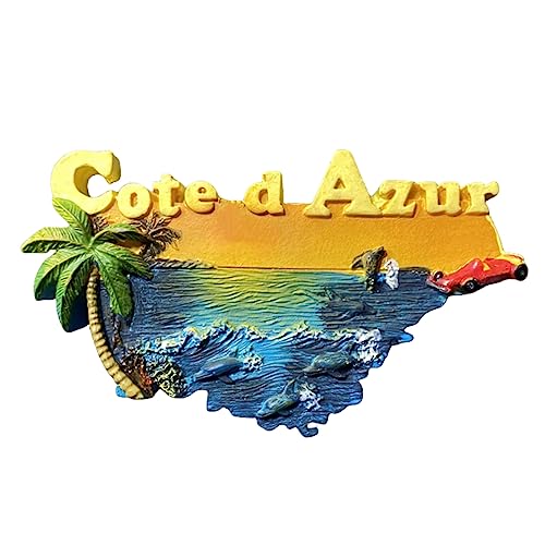 Cote d'Azur Frankreich-Kühlschrankmagnet, Reise-Souvenir, 3D-Kühlschrankdekoration, Magnetaufkleber, Bastel-Kollektion von Moiilvcla