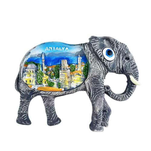 Elefantenform Antalya Truthahn Kühlschrank Magnet Reise Souvenir Kühlschrank Dekoration 3D Magnetaufkleber handbemalt Handwerk von Moiilvcla
