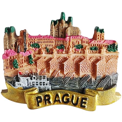 Kühlschrankmagnet, Motiv: Prag Tschechische Republik, 3D, Reise-Souvenir, Kühlschrankdekoration, Magnetaufkleber, Bastel-Kollektion von Moiilvcla