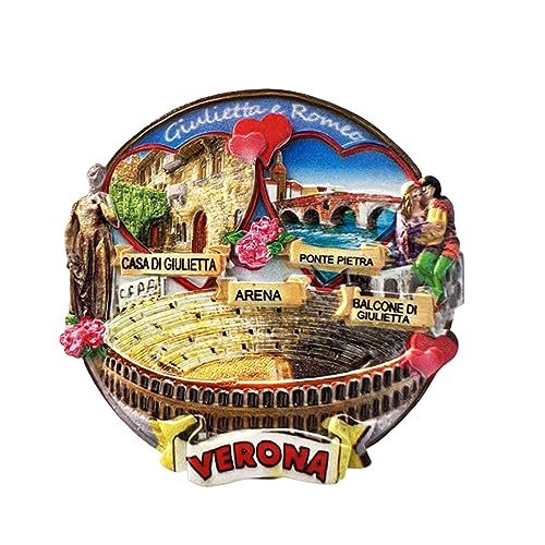 Kühlschrankmagnet, Motiv: Steinbrücke, Verona, Arena, Italien, 3D-Reise, Souvenir, Kühlschrankdekoration, Magnetaufkleber, Bastel-Kollektion von Moiilvcla