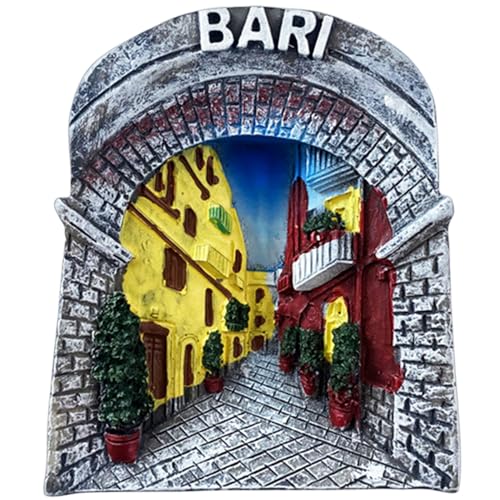 Kühlschrankmagnet Bari Italien, 3D, Reise-Souvenir, Kühlschrankdekoration, Magnetaufkleber, Bastel-Kollektion von Moiilvcla