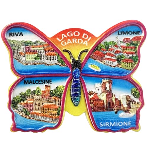 Kühlschrankmagnet Lago di Garda, Italien, 3D, Reise-Souvenir, Kühlschrankdekoration, Magnetaufkleber, Bastel-Kollektion von Moiilvcla