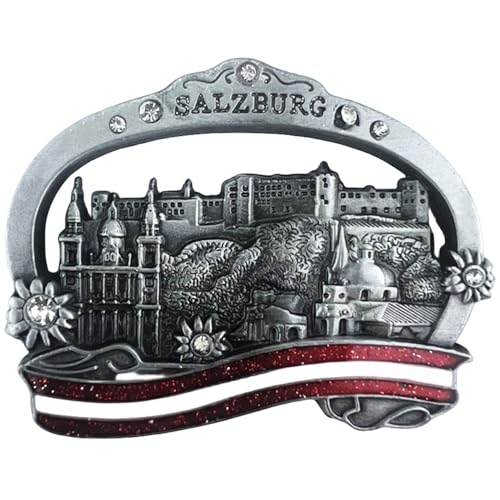 Kühlschrankmagnet Salzburg Österreich 3D Souvenir Reise Kühlschrank Dekoration Magnetaufkleber Basteln von Moiilvcla