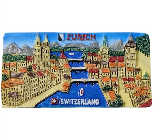 Kühlschrankmagnet Zürich Schweiz Reise 3D Souvenir Kühlschrank Dekoration Magnetaufkleber Handwerk Kollektion von Moiilvcla