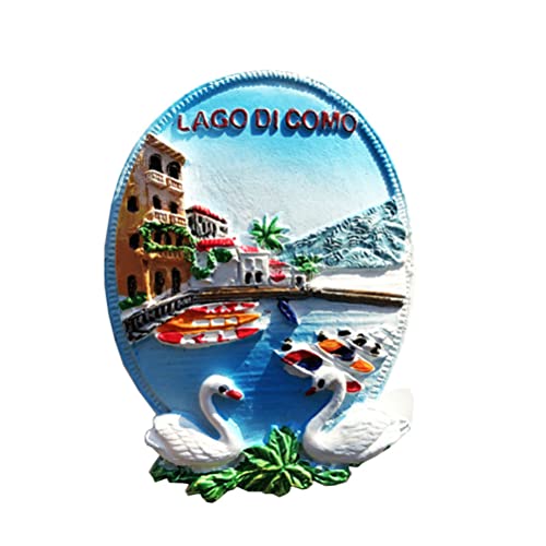 Lake Como Italien Kühlschrankmagnet Alpen Reise Souvenir Kühlschrank Dekoration Magnetaufkleber Handbemalte Bastelkollektion von Moiilvcla