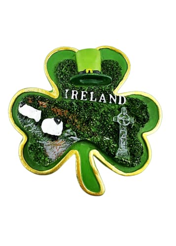Lucky Clover Irland Kühlschrankmagnet Reise Souvenir Kühlschrank Dekoration 3D Magnetaufkleber Handbemalte Bastelkollektion von Moiilvcla