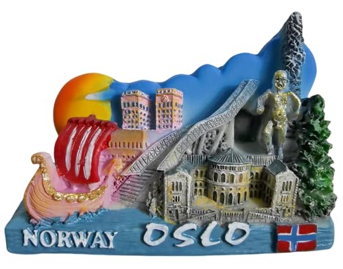 Oslo Norwegen Kühlschrankmagnet Reise Souvenir Kühlschrank Dekoration 3D Magnet Aufkleber Handwerk von Moiilvcla