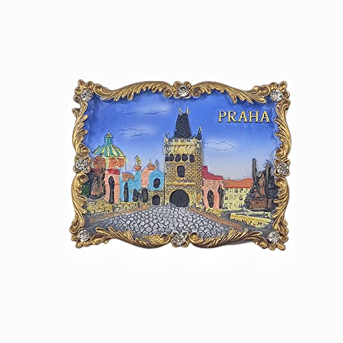 Prag Tschechische Republik Kühlschrank Magnet Reise Souvenir Kühlschrank Dekoration 3D Magnet Aufkleber Handbemalt Bastelkollektion von Moiilvcla