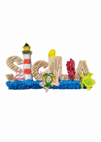 Sicilia Italien Kühlschrankmagnet Reise Souvenir Kühlschrank Dekoration 3D Magnet Aufkleber handbemalt Bastelkollektion von Moiilvcla