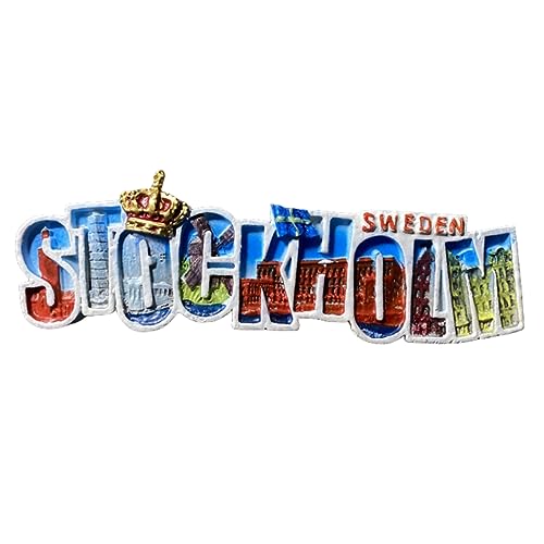 Stockholm Schweden Kreative Buchstaben Kühlschrank Magnet Reise Souvenir 3D Kühlschrank Dekoration Magnet Aufkleber Handwerk Kollektion von Moiilvcla